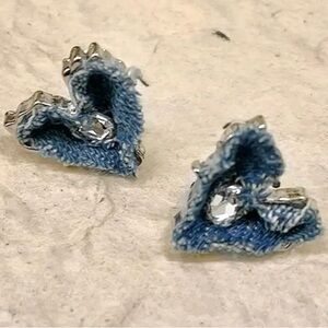 “Punk Rock Denim” Frayed Distressed Fabric Blue Jean Levis Steampunk Fierce Stud